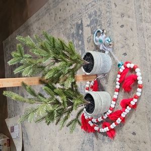 Set of 2 Artificial pine trees